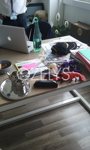 Le Salon du Bourget, un panier de crabes ? Non, simplement le homard de la chronique gastronomique Lacroute & Buffet d’Aérostar TV ! Un tournage pour lequel la quasi-totalité de notre déco a été réquisitionnée. © Ozelys