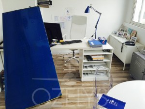 Le bureau de Pascale où il se mitonne de bons projets. Logique, ce fut la cuisine !