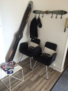 Le coin attente, le coin « aux hélices » ;) 